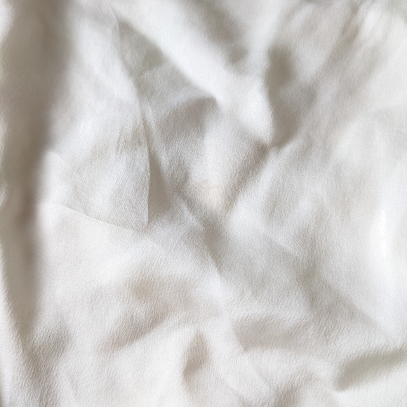 Theory 100% Silk Halter Top Half Button Down Creamy White Small Relaxed Fit - Picture 10 of 12